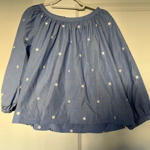 J. CREW BEAUTIFUL EMBROIDERED TOP